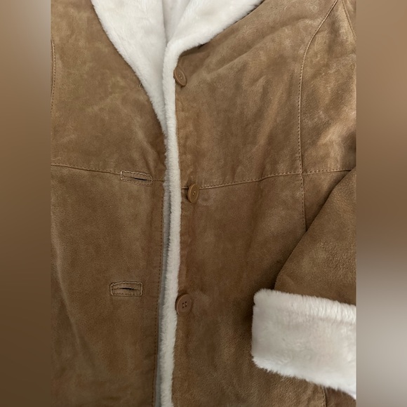 Adler Collection Vintage Shearling Lined Leather Jacket - S - Picture 2 of 15